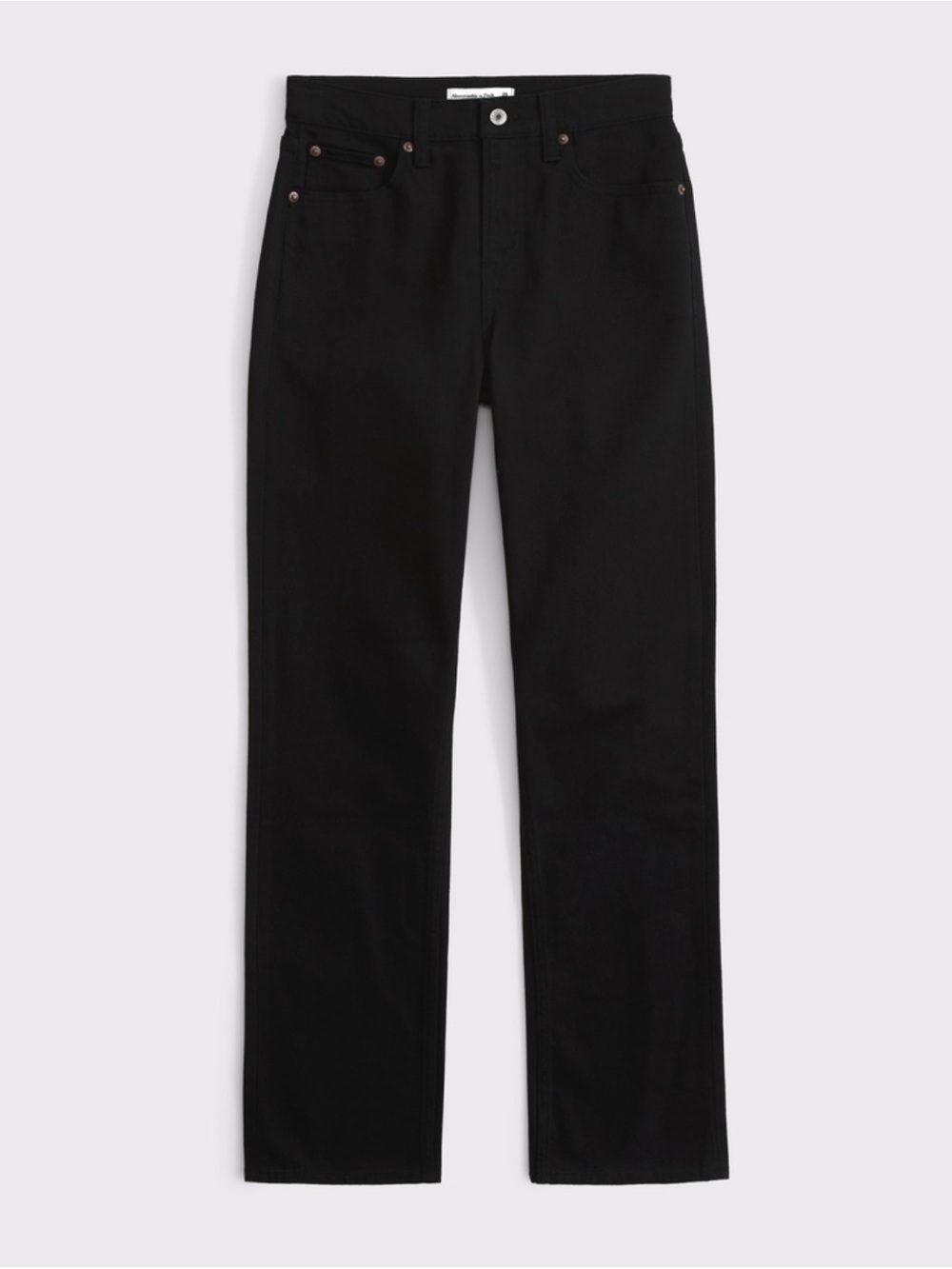 Abercrombie & Fitch Women's Black Straight Jeans Short length
